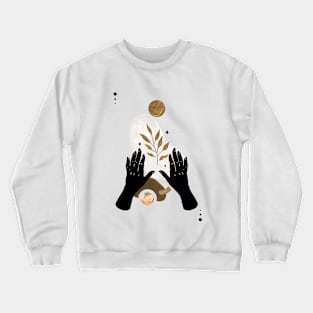 Astro Celestial Feminine Hand Crewneck Sweatshirt